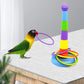 Interactive Parrot Training Toy – Colorful Ring Toss Game