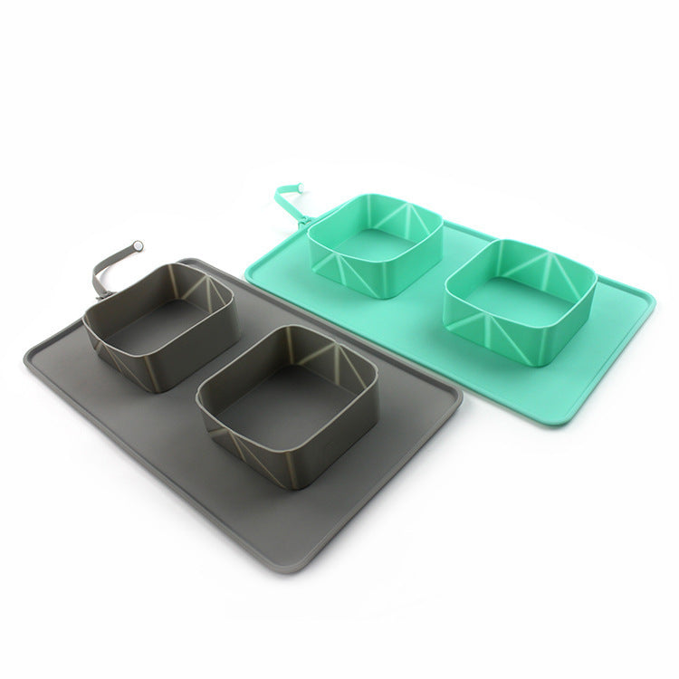 Pet Bowl Silicone Folding Pet Bowl - Paw & tail