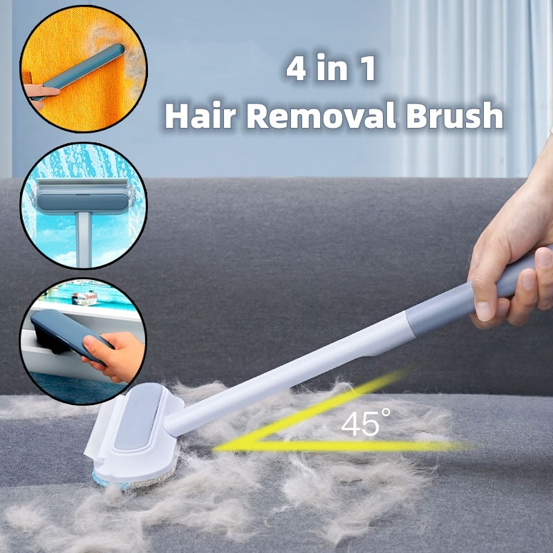 4-in-1 Pet Hair Removal Brush – Multi-Purpose Cleaner for Pets, Furniture & Windows - Paw & tail