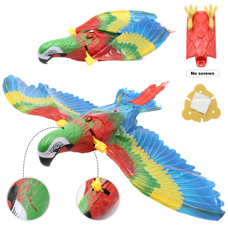 Flying Eagle Interactive Cat Toy – Realistic Motion for Endless Fun - Paw & tail