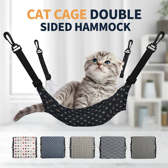 Lamb Fleece Hanging Cat Bed – Cozy & Space-Saving Hammock