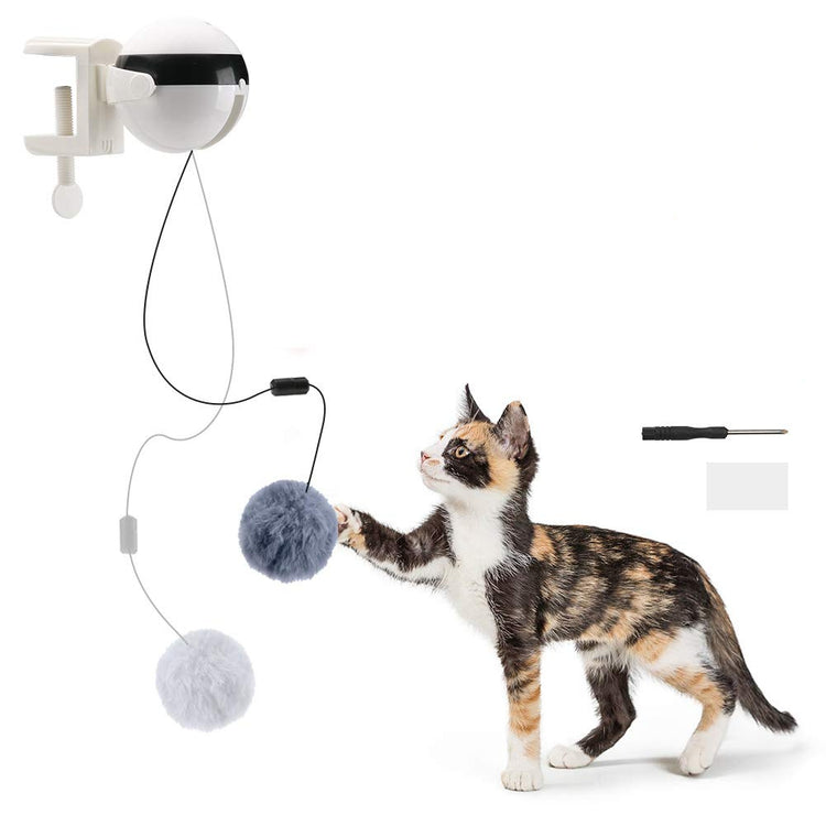 Interactive Smart Cat Toy – Automatic Lifting Teaser Ball - Paw & tail