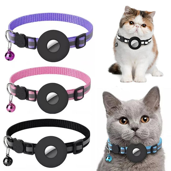 Reflective Waterproof Pet Collar with AirTag Holder